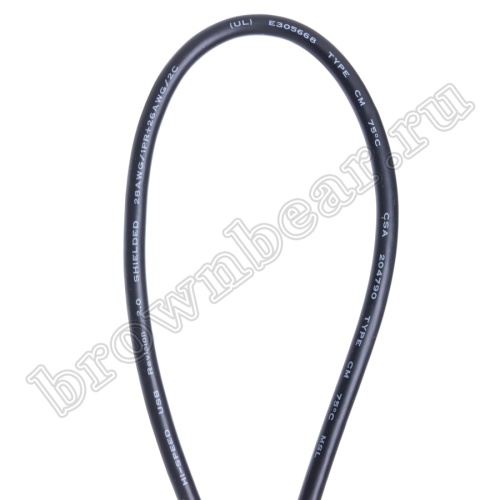 Кабель интерфейсный USB 2.0, type А - type C, вилка - вилка, черный, 1 метр фото 3