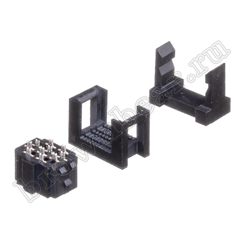 Разъем IDC 2х5 розетка на плоский кабель, шаг 1.27мм IDC1.27-10 фото 5