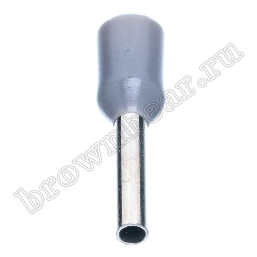 Кабельный наконечник штыревой втулочный изолированный НШВИ 8 мм, под опрессовку на провод 1.0 мм², упаковка 100шт. TIC-1.0-8 фото 2