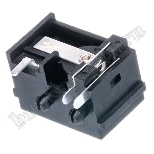 Разъем питания штырьковый DC гнездо 2.5 x 5.5 мм, на плату с выключателем DJK-30B фото 3