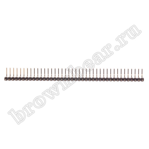 Разъем штыревой однорядный на плату, 1х40, шаг 2.54мм, угловой, тип 2 фото 5