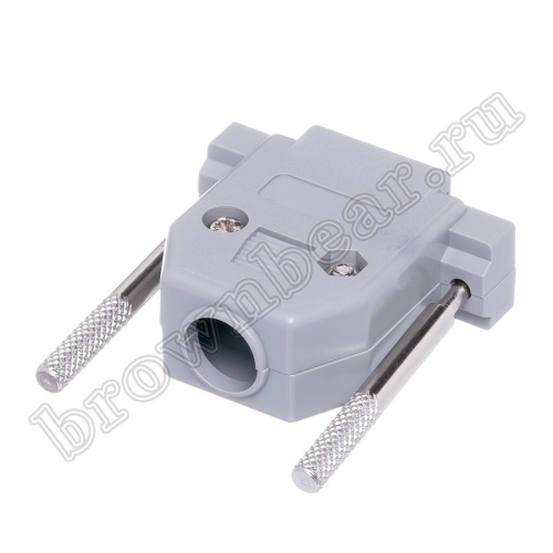Корпус разъема D-SUB  15 контактов с удлиненными винтами, серый DPT-15C фото 4