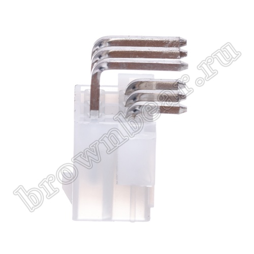 Разъем питания Mini-Fit 6 контактов, вилка на плату, прямой угол, под винты, шаг 4,2мм MF-6MRB фото 8