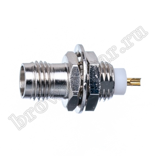 Разъем SMA гнездо на приборный блок, крепление гайка SMA-BJ фото 2