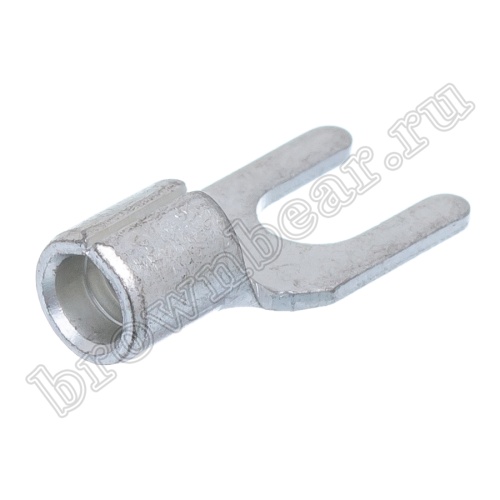 Клемма вилочная обжимная тип "U" 4.3 мм, на провод 4.0 - 6.0 мм², неизолированная, кратно 100шт. TY-5.5-4 фото 3