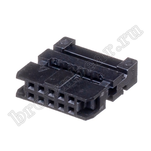 Разъем IDC 2х5 розетка на плоский кабель, шаг 2.00мм IDC2-10