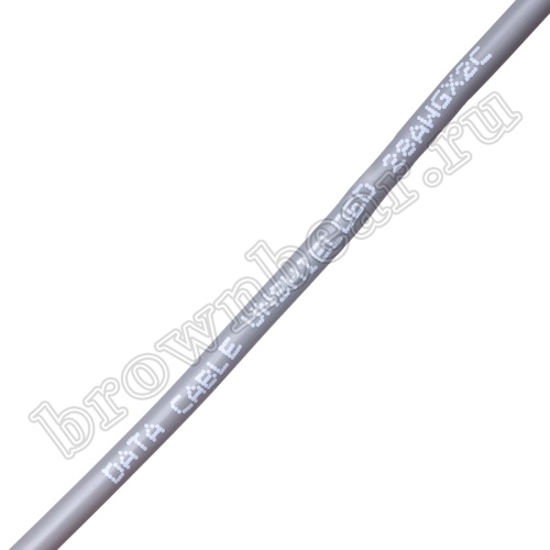 Кабель сигнальный коммуникационный 2 провода, 28AWG, бухта 50м, неэкранированный, серый SIN YU фото 2