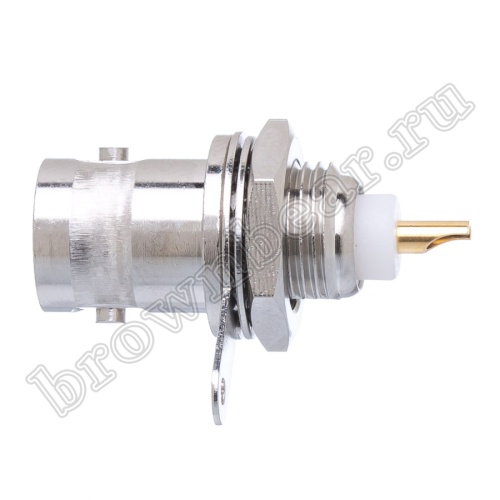 Разъем BNC Amphenol, гнездо на приборный блок, под пайку 112424 фото 4