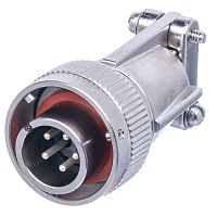 Разъем Amphenol серии 97B, ACA-B, 5 контактов, вилка на кабель, тип 14S, байонет 97B3106F-14S-5P(A23)