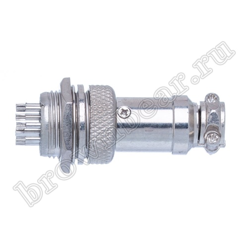 Разъем GX16 (M16) 9 контактов, розетка на кабель + вилка на блок, комплект AC-M16-9 фото 4