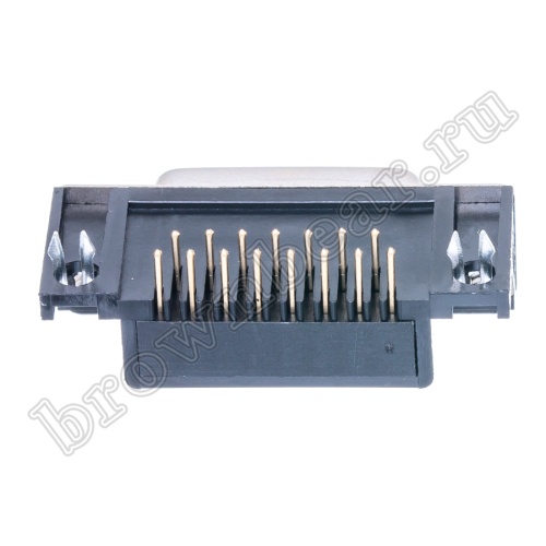 Разъем D-SUB 15 контактов, гнездо на плату, прямой угол  9.4мм DRB-15FB фото 4