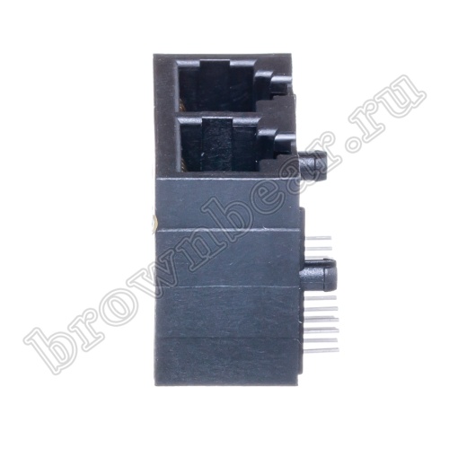 Разъём RJ-45 2 гнезда на плату 8P8C, тип 9 TJ9-8P8C-02 фото 3
