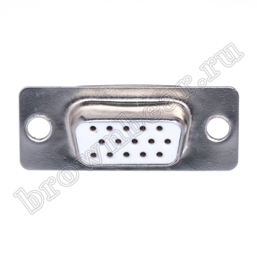 Разъем D-SUB  15 контактов высокой плотности, гнездо на кабель, пайка, тип 2 DHS-15F фото 4