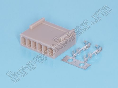 Разъем питания 6 контактов, гнездо на кабель, шаг 2.54 мм HU-6 фото 3