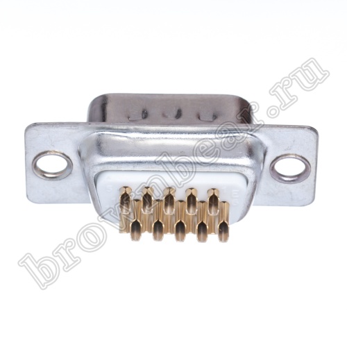 Разъем D-SUB  15 контактов высокой плотности, вилка на кабель, пайка, тип 2 DHS-15M фото 4