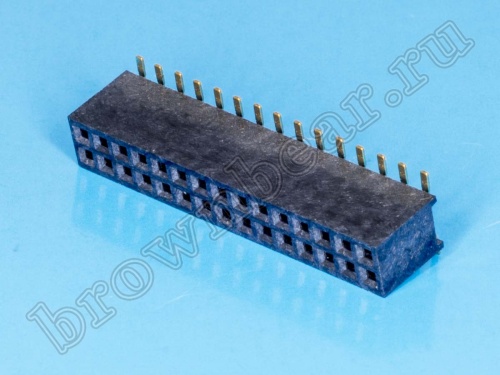 Разъем 2х15 гнездо на плату, поверхностный монтаж, шаг 1,27мм фото 2