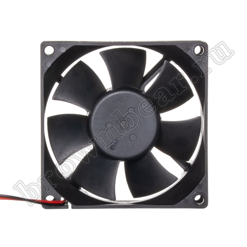 Вентилятор для корпуса 80х80х25, DC 12В, 0.20А, подшипник качения DAC8025M12B фото 2