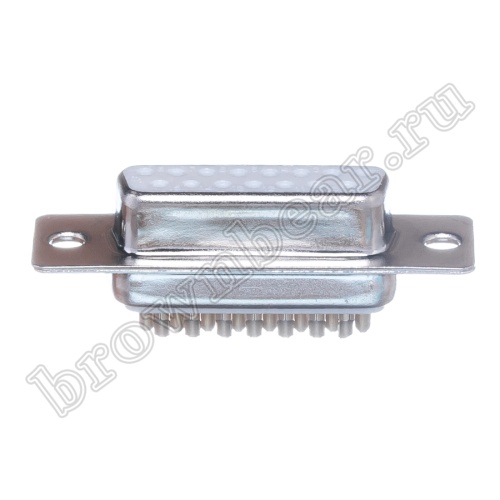 Разъем D-SUB 15 контактов, гнездо на кабель, пайка DB-15F фото 5