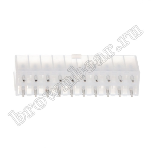 Разъем питания Mini-Fit 20 контактов, вилка на плату, шаг 4,2мм MF-20MA фото 4