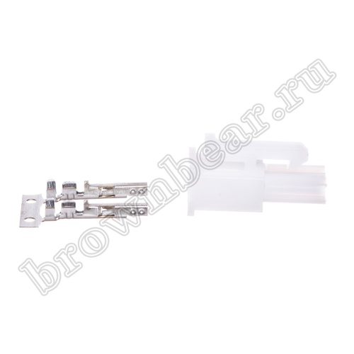 Разъем питания Mini-Fit 2 контакта, гнездо на кабель, шаг 4,2мм, ключ тип 2 MF-2FK фото 3