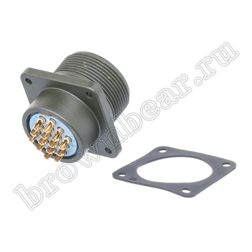 Разъём промышленный круглый MIL-5015 серии MS 14 контактов, вилка на блок фото 5