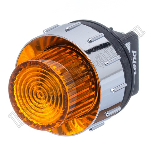 Лампа неоновая индикаторная 220В, d 25 мм, оранжевая