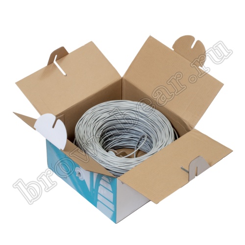 Кабель Витая пара, 4 пары, медный, 5 категории, многожильный, экранированный, серый, PCnet, бухта 305м  PCnet фото 2