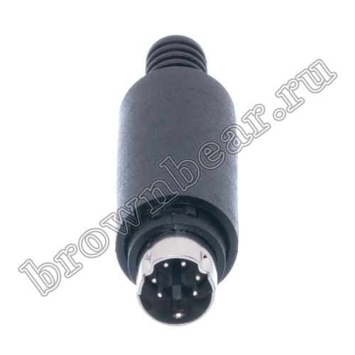 Вилка mini DIN 6 контактов на кабель MDN-6M фото 5