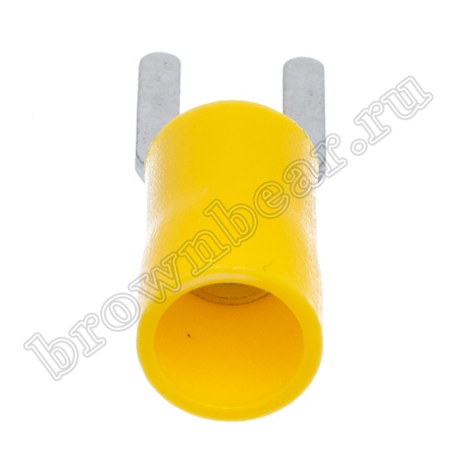 Клемма вилочная обжимная тип "U" 4.3 мм, на провод 4.0 - 6.0 мм², изолированная, кратно 100шт. TYI-5.5-4 фото 2
