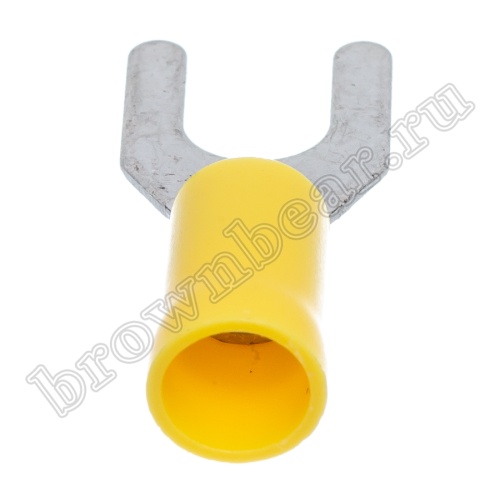 Клемма вилочная обжимная тип "U" 6.4 мм на провод 4.0 - 6.0 мм², изолированная, кратно 100шт. TYI-5.5-6 фото 5