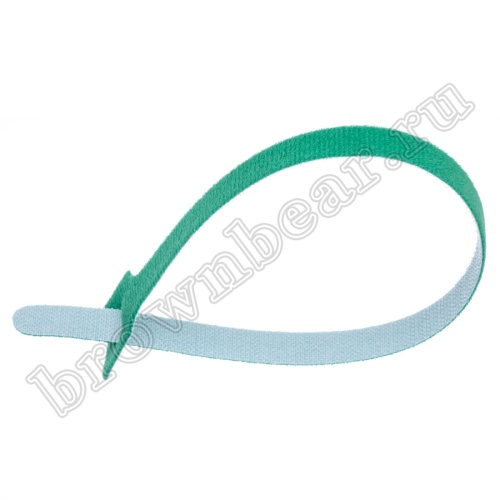 Стяжка (хомут) на липучке 310х16 мм, многоразовая, зеленая, упаковка 20 шт. MGT-310GN фото 2