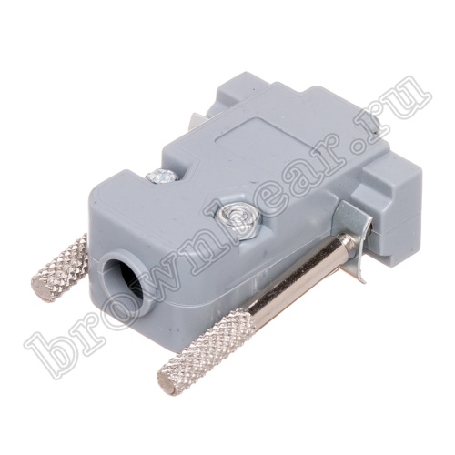 Корпус разъема D-SUB  9 контактов с удлиненными винтами, серый, тип 2 DPT-9C-G фото 4