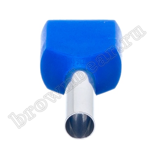 Кабельный наконечник штыревой втулочный изолированный НШВИ2 10 мм, под опрессовку на провод 2.5 мм², упаковка 100шт. TIC2-2.5-10 фото 2