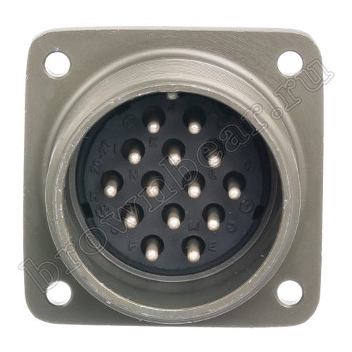 Разъём Amphenol серии MS, 14 контактов, вилка на блок, тип 20, резьбовой MS3102E-20-27P фото 5