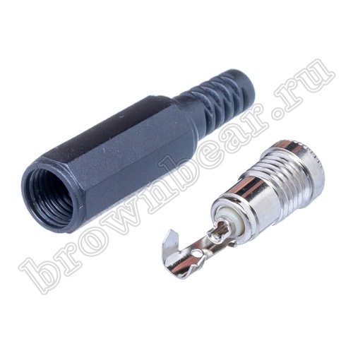 Разъем питания штырьковый DC гнездо 2.1 х 5.5 мм, на кабель с амортизатором DJK-00A фото 3