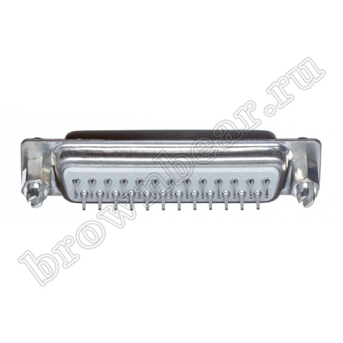 Разъем D-SUB  25 контактов, гнездо на плату, вертикальный с крепежными стойками DBS-25F фото 5