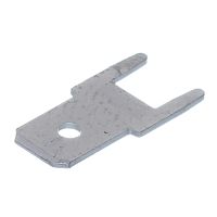 Клемма плоская 4.8 мм, вилка на плату, кратно 100шт., РП-П TA-4.8M