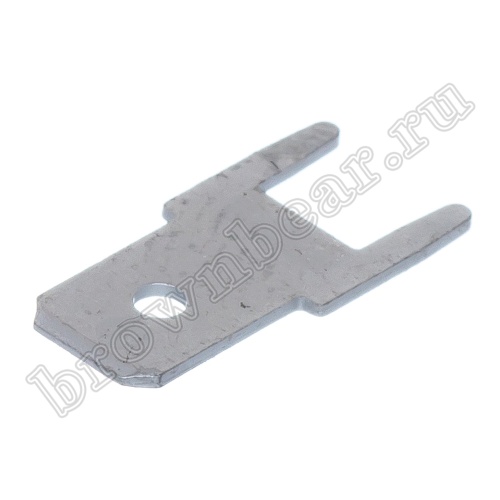 Клемма плоская 4.8 мм, вилка на плату, кратно 100шт., РП-П TA-4.8M