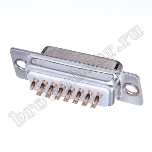 Разъем D-SUB  15 контактов, гнездо на кабель, пайка, тип 2 DB-15F фото 3