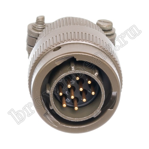 Разъём Amphenol серии 62IN, 10 контактов, вилка на кабель, тип 12, байонетный 62IN-16F-12-10P фото 4