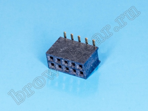 Разъем 2х5 гнездо на плату, поверхностный монтаж, шаг 1,27мм фото 5