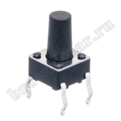 Кнопка тактовая 6х6 мм, h=9.5 мм, 4 контакта SWT-2-95