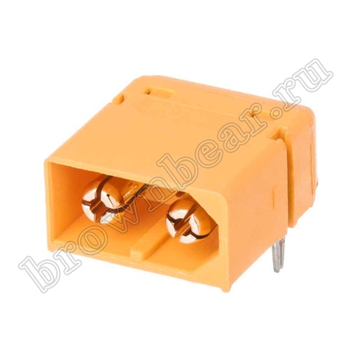 Разъем питания XT60 для АКБ, 2 контакта, штекер на плату угловой XT60PW30-M.G.Y фото 7