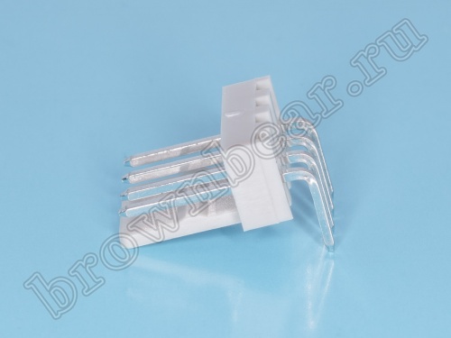 Разъем питания 4 контакта, вилка на плату, прямой угол, шаг 2.54 мм WF-4R фото 4