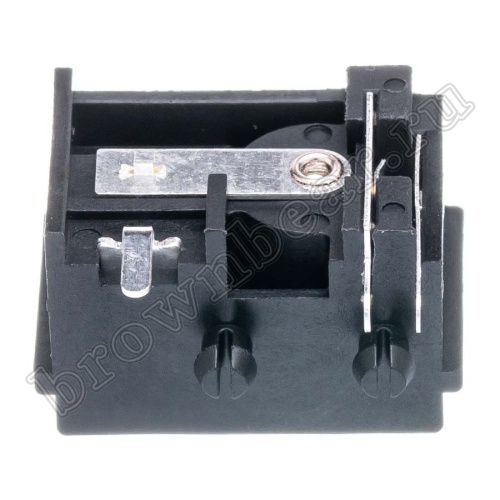 Разъем питания штырьковый DC гнездо 2.5 x 5.5 мм, на плату с выключателем DJK-30B фото 4