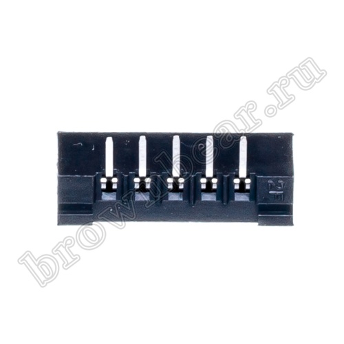Разъем IDC 1х5 контактов под сверхплоский кабель, шаг 2.54мм, прямой угол FB-5R фото 5