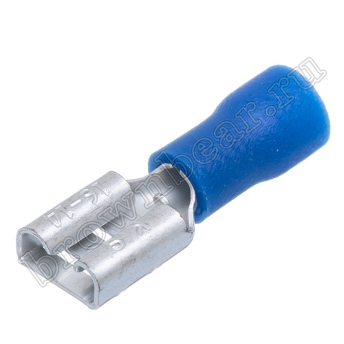 Клемма плоская обжимная 6.3 мм, гнездо на провод 1.5 - 2.5 мм², изолированная, кратно 100шт., РПИ-М TAI-2F