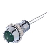 Светодиод 12В в корпусе индикаторный, зеленый, 12.0 mcd