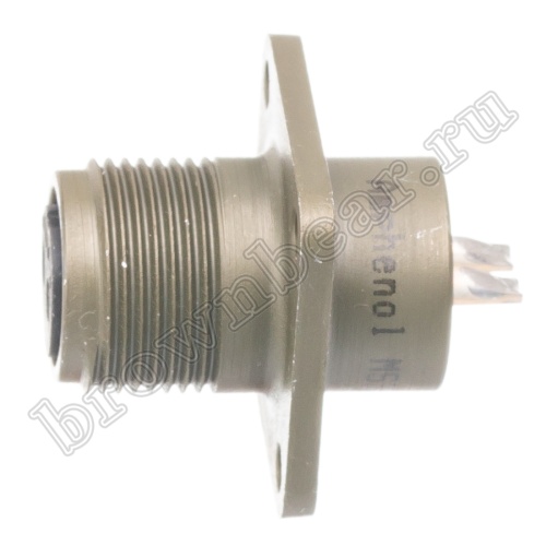 Разъём Amphenol серии MS, 2 контакта, розетка на блок, тип 10SL, резьбовой MS3102E-10SL-4S фото 2