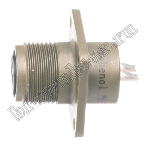 Разъём Amphenol серии MS, 2 контакта, розетка на блок, тип 10SL, резьбовой MS3102E-10SL-4S фото 3